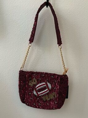 From India to You “Go Team” VIRAL Football Embellished Beaded Shoulder Bag
